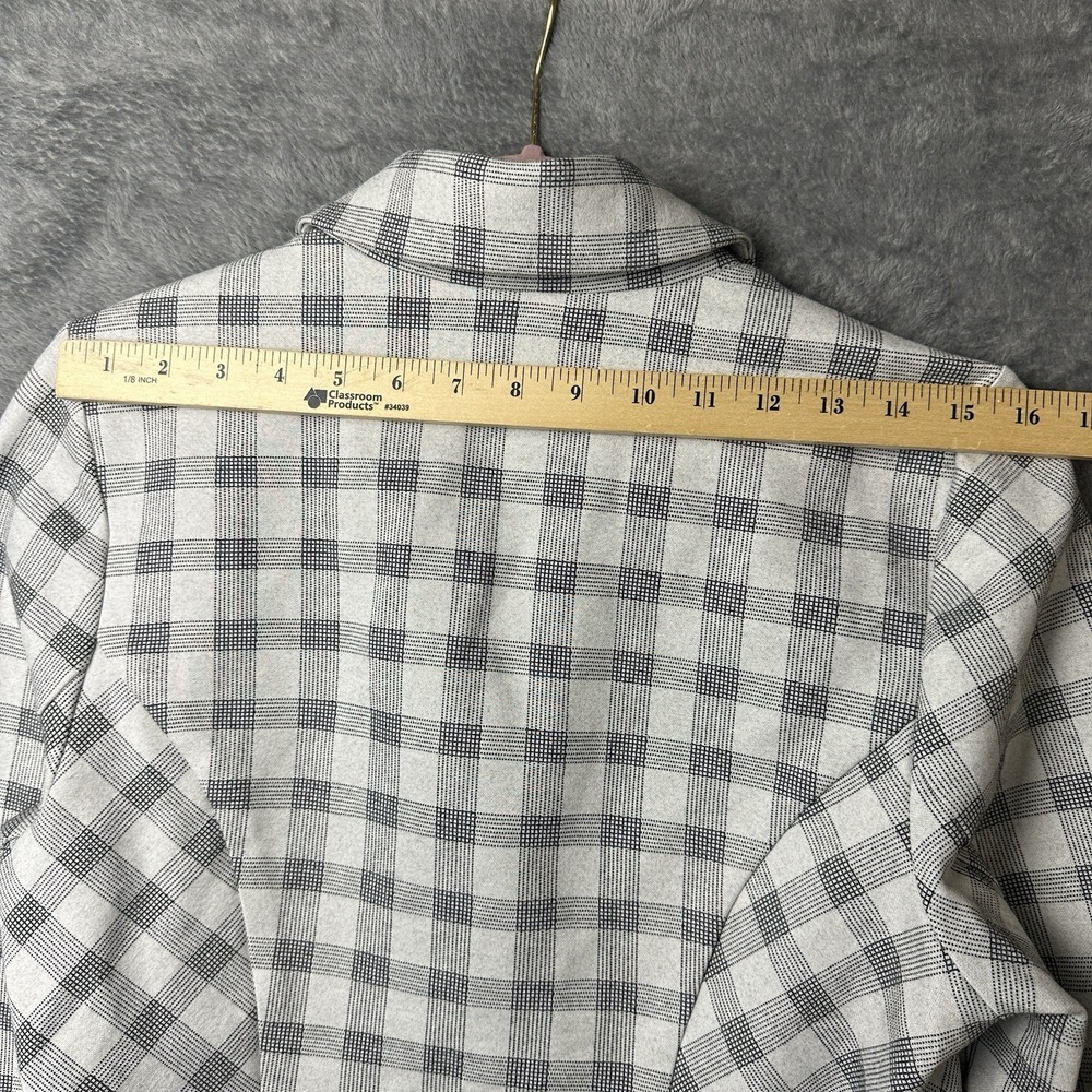 Cabi Valentina Peplum Jacket Size 10 Jersey Ponte Knit Checkered Blazer EUC - Picture 13 of 15
